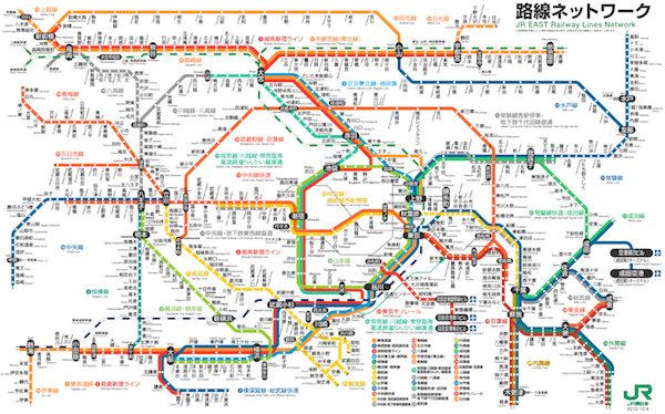 東京の路線図